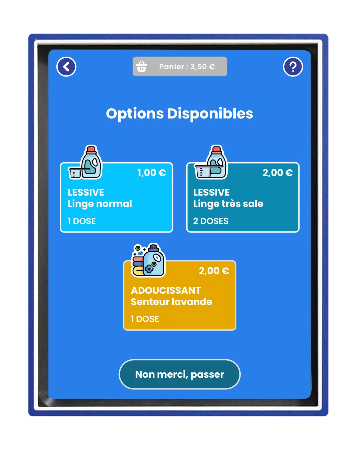 Option pilotage pompe